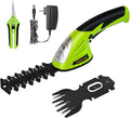 Leisch Life Cordless Grass Shear & Shrubbery Trimmer - 7.2V 2 in 1 Handheld Hedge Trimmer Electric Grass Trimmer Hedge Shears w/Pruning Scissor Rechargeable Lithium-Ion Battery and Charger Included