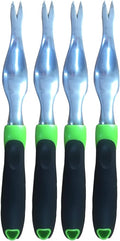 Garden Guru Hand Weeder Tool with Ergonomic Handle - Weed Puller for Planting, Weeding, Flower and Vegetable Care in Lawn Garden Yard | Rust Resistant (4 Pack)