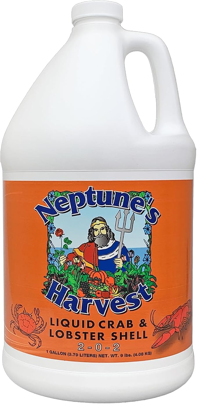 Neptune’s Harvest Organic Crab & Lobster Shell Multi-Purpose Liquid Fertilizer (2-0-2) - 1 Gallon Bottle - Rich in Nutrients Soil Fertilizer - Plant Food for Lawns, Gardens, and Vegetables