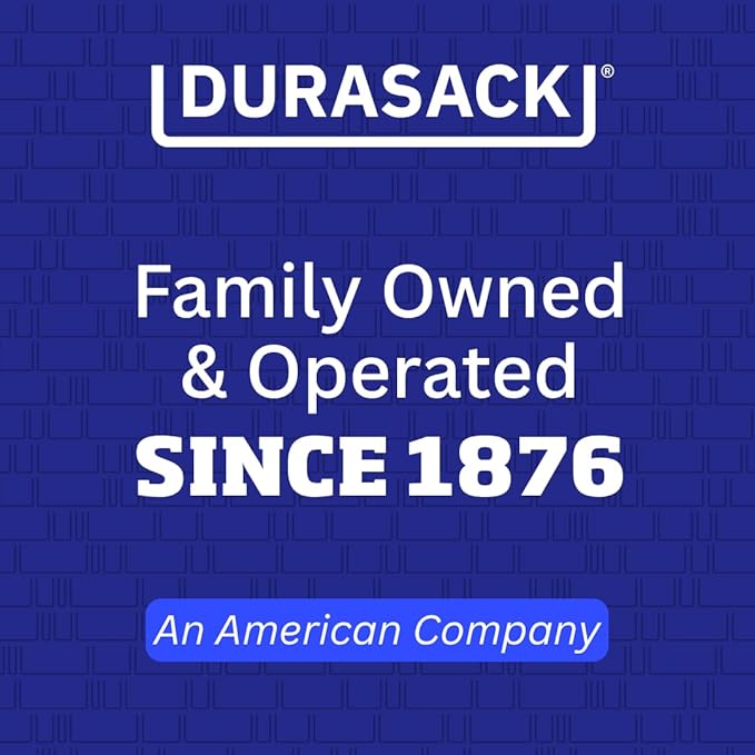 DURASACK Heavy Duty Home and Yard Bags 48-Gallon Reusable Self-Standing Lawn and Leaf Bags Garbage Can with Reinforced Handles, Gingham Blue