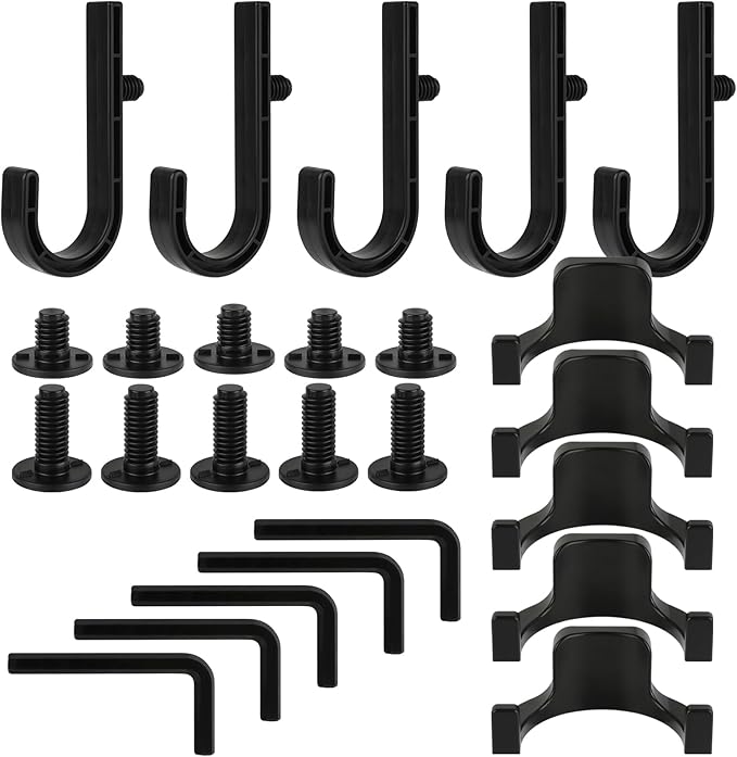 21 Pcs Storage Shed Tool Hooks Compatible with Suncast Shed Accessories, Heavy Duty ABS Shed Organizer for Garden Tools, Ladders and Hoses, Replacement for Craftsman and Lifetime Sheds