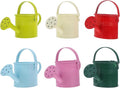 Yardwe 6pcs Kids Metal Watering can, Mini Iron Watering Pot for Indoor and Outdoor Plants, Colorful Garden Watering Cans with Long Spout and Ergonomic Handle, 5.90x2.95x2.95 inch