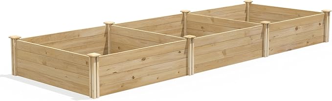 Greenes Fence Premium Cedar Raised Garden Bed, 4' x 12' x 14" (3/4" Thick) - Made in USA with North American Cedar