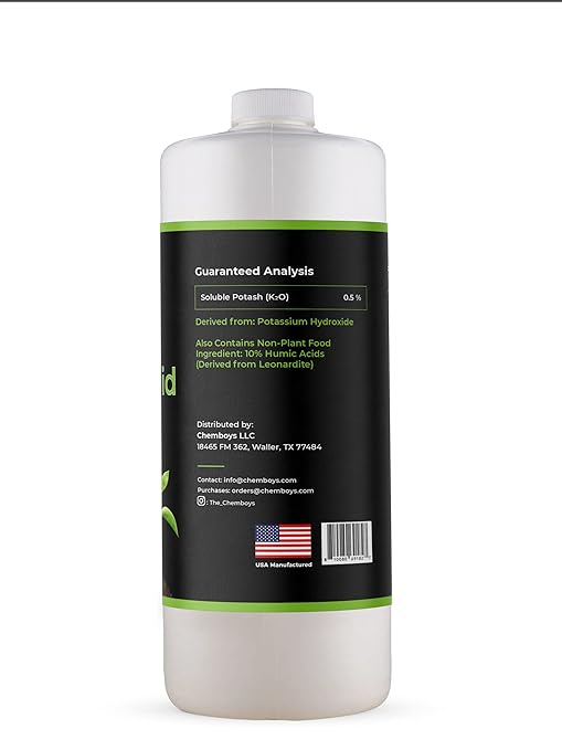 Chemboys Organic Humic Acid with Fulvic – Liquid Carbon Concentrated Plant Supplement for Increased Nutrient Uptake, Soil, Lawns, Hydroponics & Garden – Soil Conditioner Plant Food Enhancer - 5 Gallon