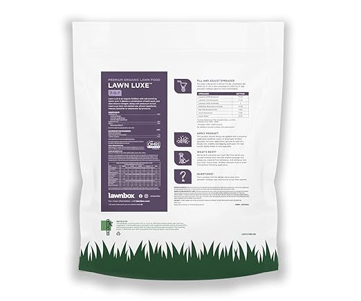 Lawn Luxe 7-0-7 100% Organic Summer Grass Fertilizer 14 lb Bag Covers 2,500 sq ft