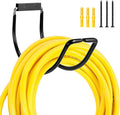 Metal Garden Hose Hanger Wall Mounted Water Hose Holder for Outside Yard (1, Black Paint)