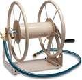 Liberty Garden Products 703-2 Multi-Purpose Steel Garden Wall/Floor Mount Hose Reel, Tan Poly, 5/8-Inch