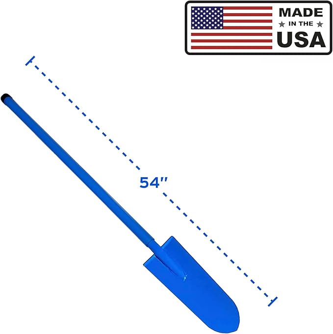 Heavy-Duty All-Steel Shorty Sharpshooter Shovel - Weighted Long Handle and Hardened/Heat-Sharpened Chromoly 15 Inch Head (Shorty)