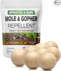 Mole Repellent, Gophers Repellent, Vole Repellant Outdoor, Groundhog Deterrent, Armadillo Repellent for Garden, Mole Control, Keep Mole Out of Yard, Safe Around Pet & Plant-8P