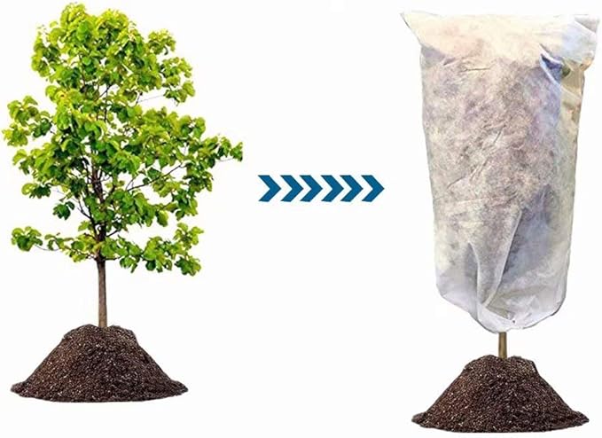 Agfabric Plant Cover for Frost Protection 1.5oz 120"x108" Garden Cover for Plants,Shrub/Bush/Tree Jacket Cover for Freeze Protection,White