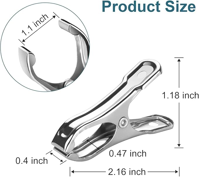 36 Pcs Garden Clips, Greenhouse Clamps, Stainless Steel Greenhouse Clips for Netting, Heavy Duty Row Cover Clips with a Strong Grip for Shade Cloth or Plant Cover on Gardening Hoops