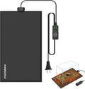 6 by 8-inch 7W Reptile Heating Pad Graphene with Temperature Control Reptile Tank Heat Pad Terrarium Under Tank Heater Mat for Snake Lizard Hermit Crab Reptiles Turtle Thermostat
