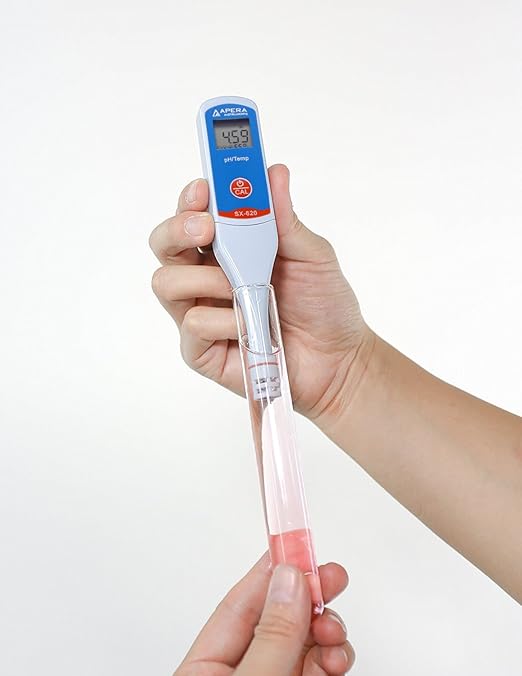 Apera Instruments SX620 pH Pen Tester Kit with 0.01 pH Accuracy, 3-Point Auto. Calibration, ATC