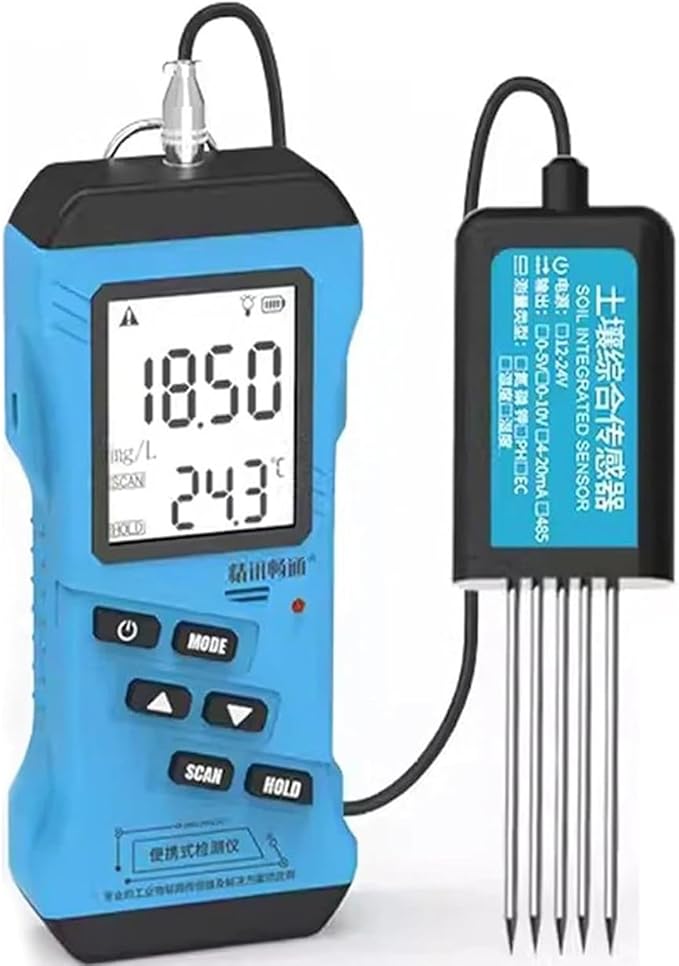 7 in 1 Soil Tester, NPK PH Moisture Nutrient Conductivity EC Meter, High Accuracy Digital Sensitive Fertility Test
