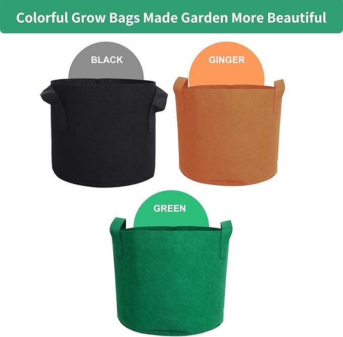 SILKIR Grow Bags, 10 Gallon, Ginger