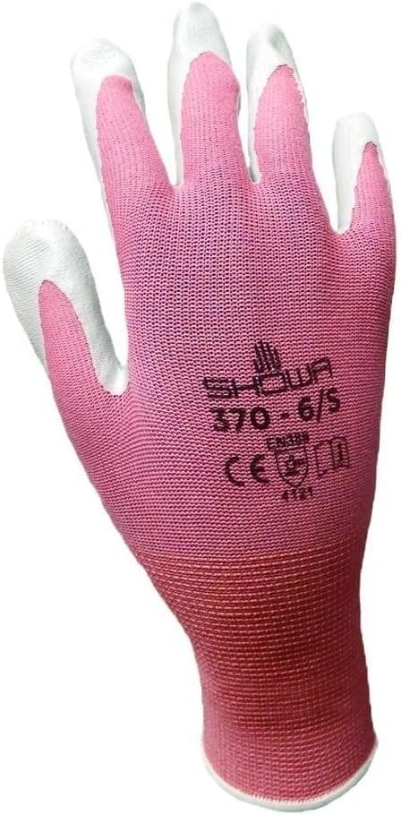 12 Pack Showa Atlas NT370 Atlas Nitrile Garden Gloves - Medium (Assorted Colors)