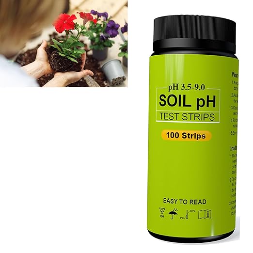 Pwshymi Soil pH Test Kit, PH Test Paper Kit, Universal Durable Soil PH Test Strip Simple to Use for Grass for Garden for Plant pH Level Test Kit with Quick and Easy pH Testing Strips