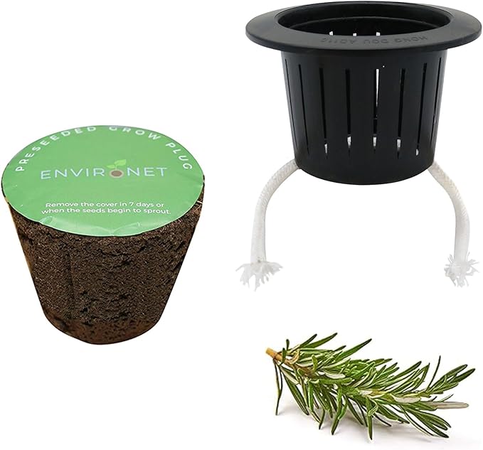 3 Inches Preseeded Herb Seeds Starter Plug for Hydroponic Applications,Seeds Starter Sponge Pod Replacement for Hydroponic Garden kit (Rosemary)