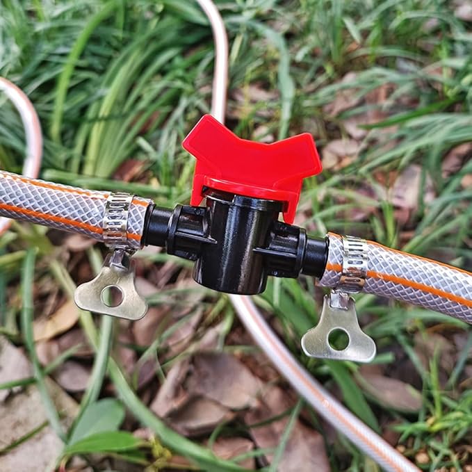 5/8" Drip Irrigation Valve Fits 5/8" Drip Tubing In-Line Shut Off Switch Barbed Valve for Garden Lawn Irrigation Sprinkler System (Pack of 8)