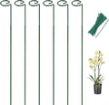 Breeze Touch 6 Pack Plant Stakes, 35.4 Inch Plant Support Stakes with 15 Twist Ties, Plant Sticks Support, Flower Stakes for Plants Peony, Tomato Seedling, Marigold, Amaryllis, Sapling, Coreopsis