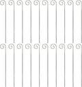 20 Pcs Silver Garden Plant Label Hooks, Markers Stake, Plant Sign Stake Rustproof Deformed Garden Plant Sign Hooks Hanging Rods for Flower, Planter,Plant Support Garden Stakes (20cm)