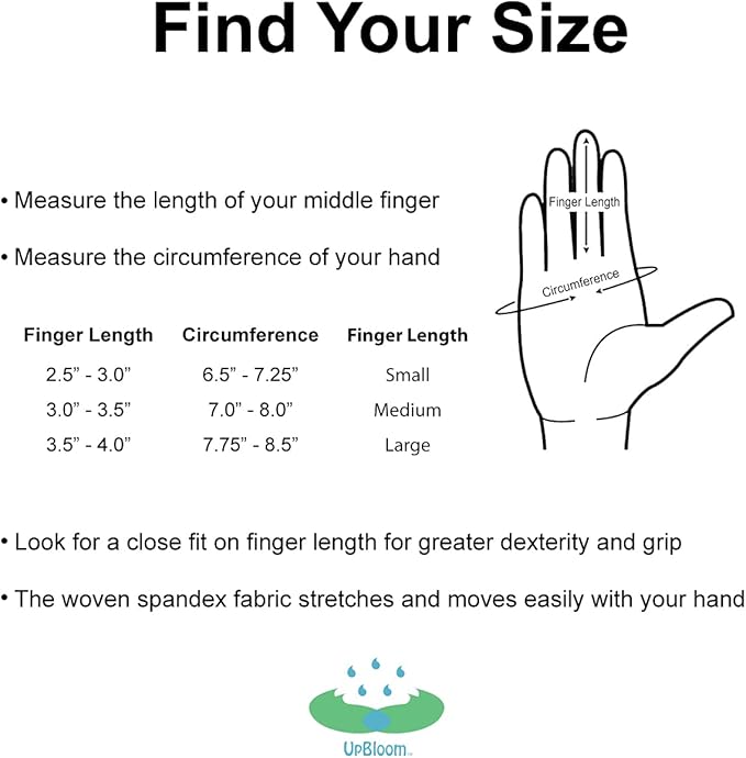 UpBloom - Garden Hand Cultivator Includes 2 Pairs of Spandex Gardening Gloves - ergonomically Designed to rake, dig, Weed, Plant, Aerate and Cultivate Vegetable and Flower beds (Small)