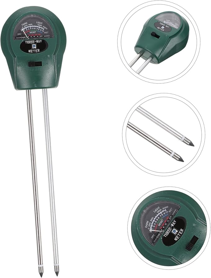 KESYOO 3-in-1 Soil Tester for Garden pH and Moisture Meter Soil Analysis Tool for Plants Accessory