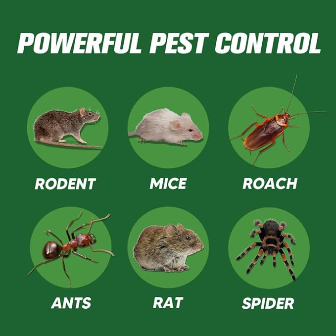 Pest Control Pouches, Mouse Repellent, Rodent Repellent Indoor, Mice Repellant, Peppermint to Repel Spider, Roach & Ant, Rat Deterrent for House, Keep Mice Away, Covers up to 120 sq ft-8P