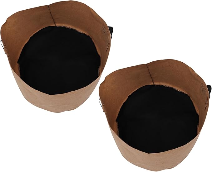 BESPORTBLE 2pcs 40 Gallon Non-Woven Plant Growing Bags with Handles, Thick Breathable Planting Pouches for Vegetable and Root Gardening, Sturdy Nursery Grow Bags for Outdoor Patio and Lawn