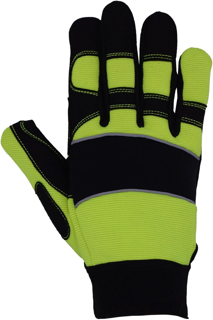 Men’s Heavy Duty Work Gloves Utility Mechanic Working Touchscreen Anti-Slip Palm & Knuckle Protection Safety Gloves