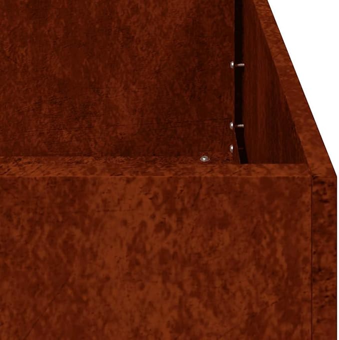vidaXL Planter Rusty 31,5" x31,5 x15,7 Weathering Steel, Plant Pot, Plant Stand, Raise Bed, Planter Stand, Plant Tray, Garden Planter, Outdoor Planter