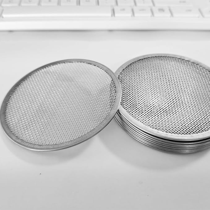 10 Pack Stainless Steel Sprouting Lids for 86mm Wide Mouth Mason Jars - Reusable Mesh Filter Strainer Screens for Beans, Alfalfa, Broccoli Sprouts - Easy Clean