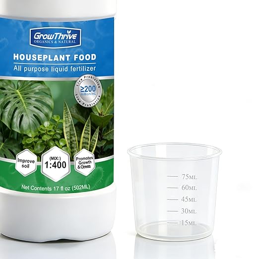 Organic Microbial Plant Fertilizer Liquid, 17oz (502ml) – Probiotic Nutrient for Indoor & Outdoor Green Plants, Monstera, Pothos, ZZ Plant & Potted Plants