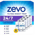 Zevo Bug Trap Refill Cartridges – 8 Pack for Indoor Flying Insects