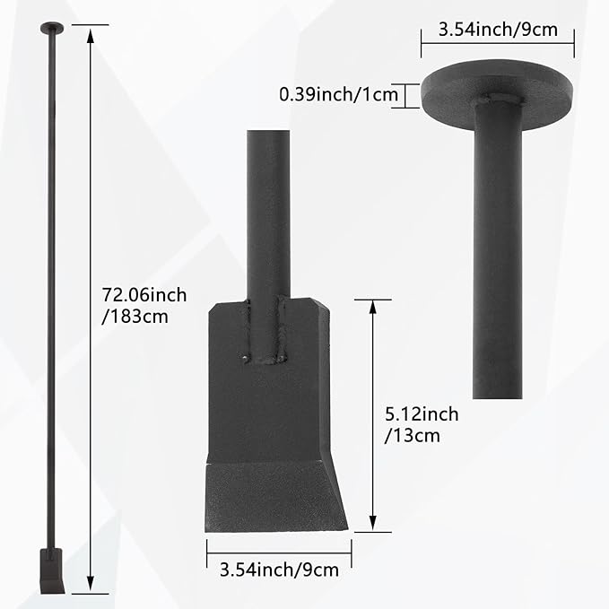 Root Cutter Digging Tool, 72 Inch Steel Tamping and Digging Bar Heavy Duty Garden Remover Tool for Bamboo Tree Roots Firewood Cutter Rocks Shrubs Bushes Stumps