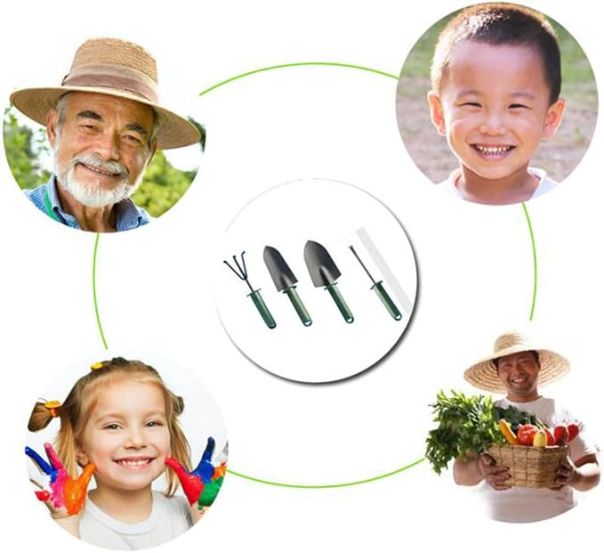 4pcs Set Kids Suit Grafting Tool Kit Trowel Garden Tool Plant Kits for Kids Garden Tools Garden Hand Cultivator Outdoor Gardening Supplies Plant Tools Mini Suite Toddler