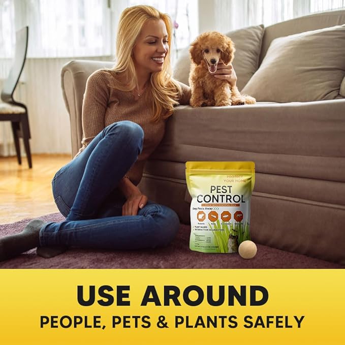 Pest Control, Rodent Repellent Indoor, Mouse Repellent, Spider Repellent, Mice Repellent Indoor, Rat Repellent Outdoor, Peppermint Balls for Rodents, Ants, Roach, Pest Repellent,Safe for Kids/Pets-8P