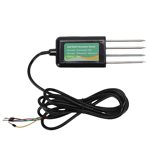 8 in 1 Soil Tester, IP68 Soil Meter for NPK, pH, Light, Temperature, 316L Stainless Steel Probe, Digital Soil Test Kit for Garden, Farm, Lawn, Greenhouse Plants