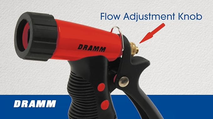 Dramm ColorStorm Premium Pistol Spray Nozzle – Heavy-Duty Adjustable Garden Hose Sprayer with Ergonomic Grip & Variable Water Patterns for Garden, Car, Deck, and Outdoor Cleaning – Yellow