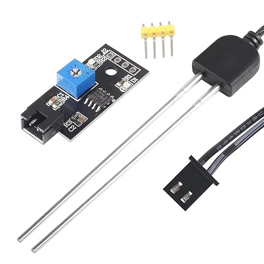 ACEIRMC Soil Moisture Sensor, Icstation Humidity Detector, with Corrosion Resistant Probe, Digital Analog Signal Output for Arduino Raspberry Pi Garden Automatic Watering System (5set)