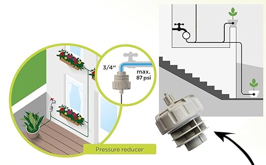 2 Pack - Pressure Reducer for 8mm Automatic Watering Systems and Irrigation Systems