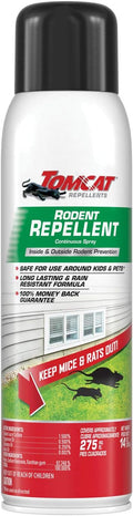Tomcat Rodent Repellent for Indoor and Outdoor Mouse and Rat Prevention, Continuous Spray, 14 oz.