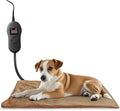 NAMOTEK Pet Heating Pad with Timer, Adjustable Temperature, Waterproof, Chew Resistant Cord, Auto Power-Off, Electric Indoor Heated Mat for Dogs and Cats