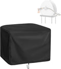 Hose Reel Cover,Waterproof Covers for Retractable Garden Hoses Reels,All Round Shield for Hose-Reel 1/2 Inch x 82FT (17.7x17.7x8.6in,Black)