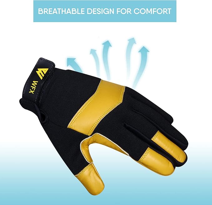 Gardening Working Gloves Garden Thorn Proof Flexible Heavy Duty Leather Mechanic Utility Dexterity Breathable