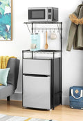 Whitmor Supreme Over The Fridge Shelf 2-Tier Metal Mini Fridge Stand with Storage，Metal Shelving Rack Mini Fridge and Microwave Stand for College Rooms Kitchen, Office