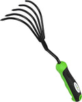Garden Guru Hand Rake Cultivator Claw Soil Tiller with Ergonomic Handle - Military Grade Steel & Rust Resistant - 5 Tine Japanese Ninja Claw - Perfect Pulverized and Aerated Soil (2 Pack)