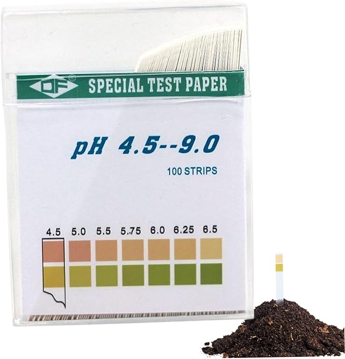 Soil Test Kit, 100PCS 4.5-9 Range Soil Testing Kit, Easy to Use Tester Paper, Water and Test for Lawns Garden Yard Home |Plant Labels
