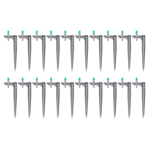 Drip Irrigation System, Irrigation System for Garden Greenhouse Micro Drip Irrigation Kit Automatic Irrigation System Courtyard Spray Plant Watering System with Adjustable Nozzle Emitter(20PCS)
