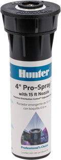 Hunter Pro 4" Pop Up Sprinkler Head, Adjustable 0°–360° Spray Pattern, 8'–15' Coverage, In-Ground Lawn Irrigation System, Sprinkler Head for Yard and Garden